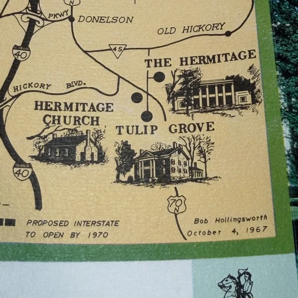 Vintage 1960 The Hermitage Home of Old Hickory Andrew Nashville Tennessee HC DJ